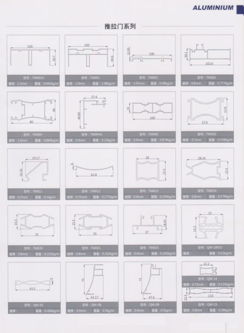 sliding door aluminum profile 1