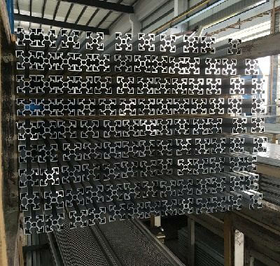 Industrial production line aluminum extrusion