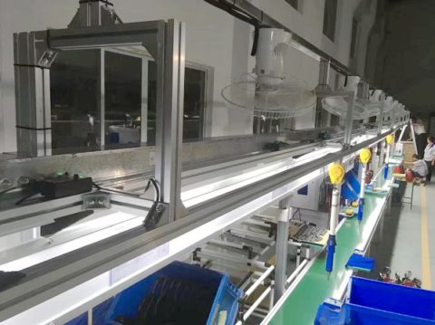 Industry production line aluminum frame profiles application