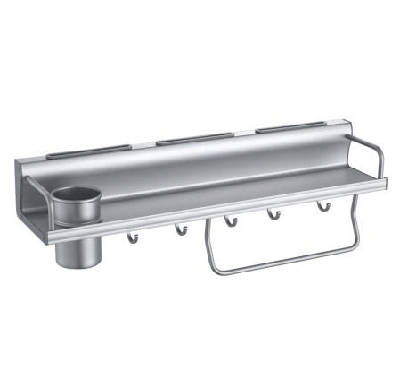 Kitchen aluminum rack with holders