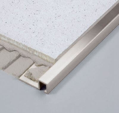 Square edge metal tile trim