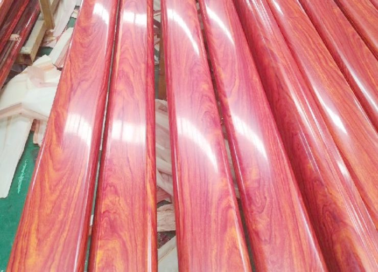 Wood grain effect aluminum profile