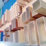 Wood grain effect aluminum box section