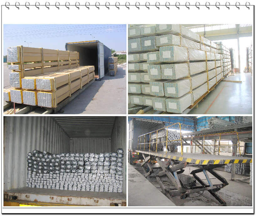 Different loading way for aluminum profiles