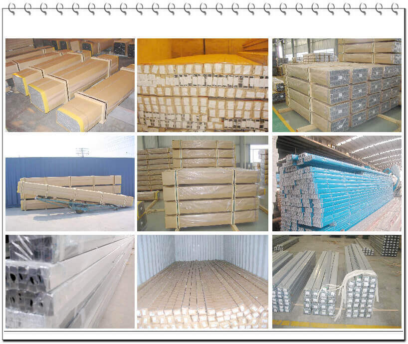 Various packaging for aluminum profiles