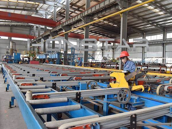 Extrusioin process of tile trim aluminum profiles production