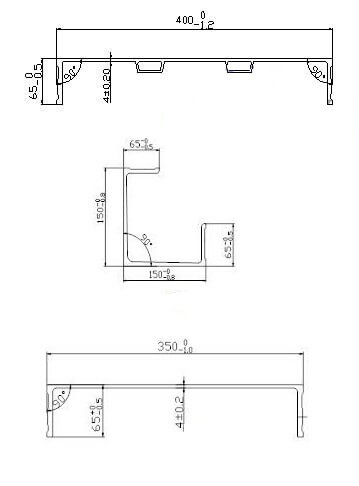 Aluminum formwork profiles drawings